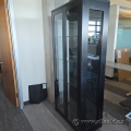 Black Showcase Display Trophy Case w/ Glass Shelves, Lights Black Showcase Display Trophy Case w/ Glass Shelves, Lights